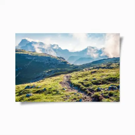 Póster sendero hacia Monte Piana al amanecer en Tre Cime Di Lavaredo – Pixers®