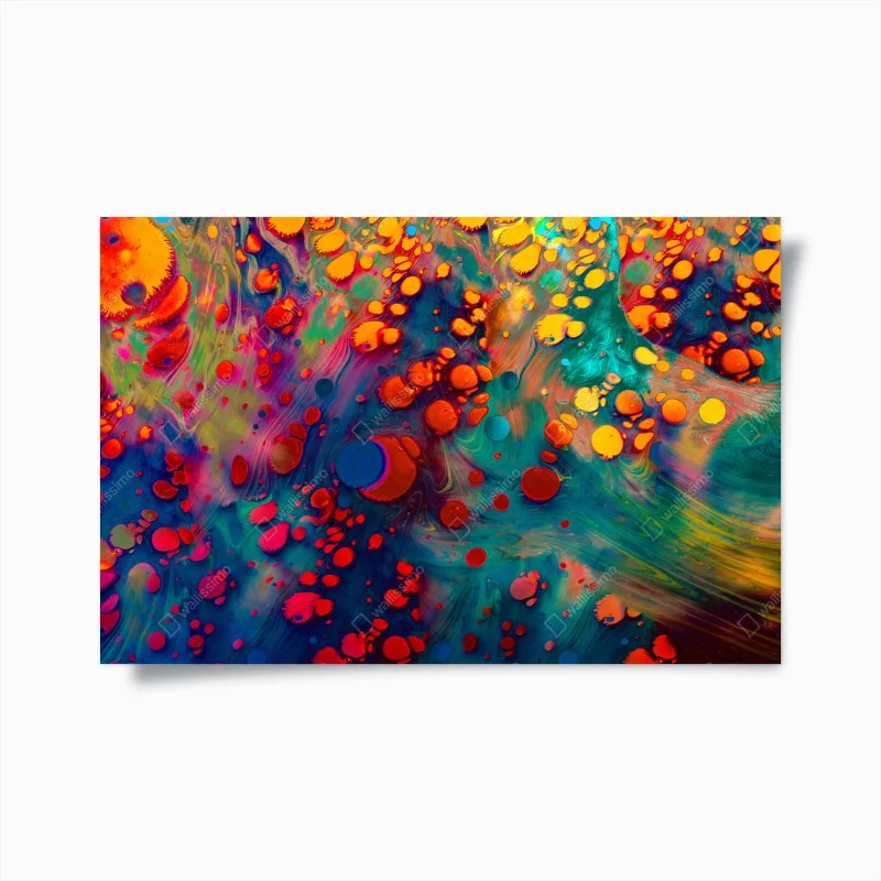 Póster marmolado psicodélico multicolor
