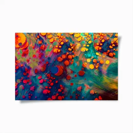 Póster marmolado psicodélico multicolor – Pixers®