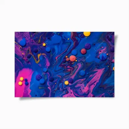 Póster universo líquido en tonos neón – Pixers®