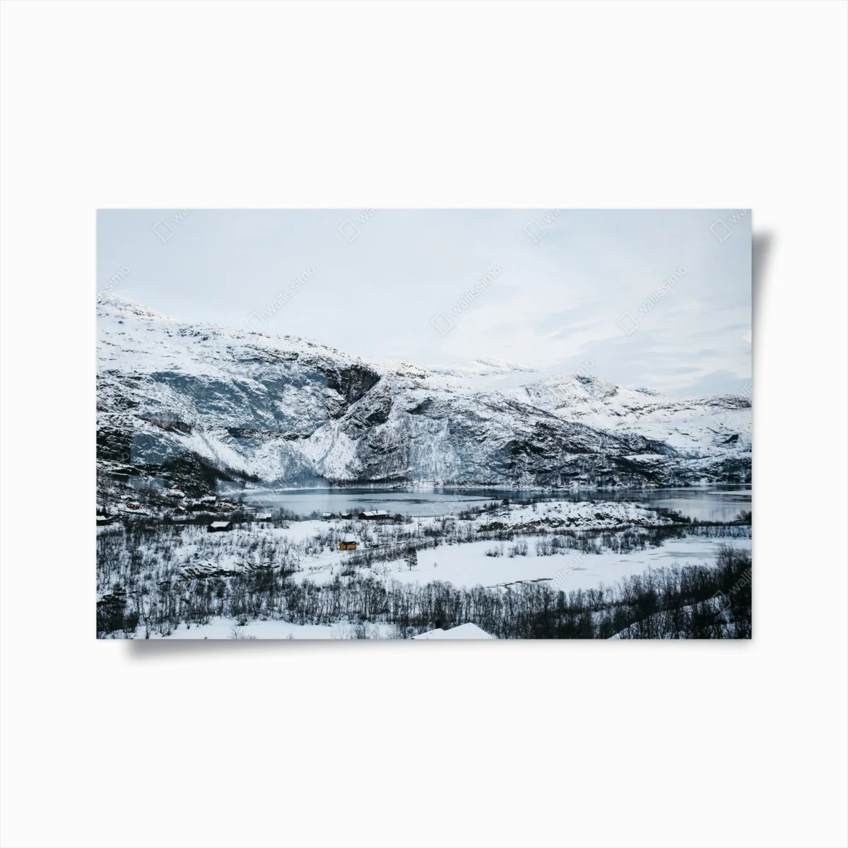 Póster paisaje invernal de lago y montañas – Pixers® Póster paisaje invernal de lago y montañas – Pixers®