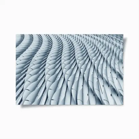 Póster fachada ondulada minimalista de formas geométricas – Pixers®