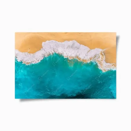 Póster turquesa infinito en playa de Kelingking, Nusa Penida – Pixers®