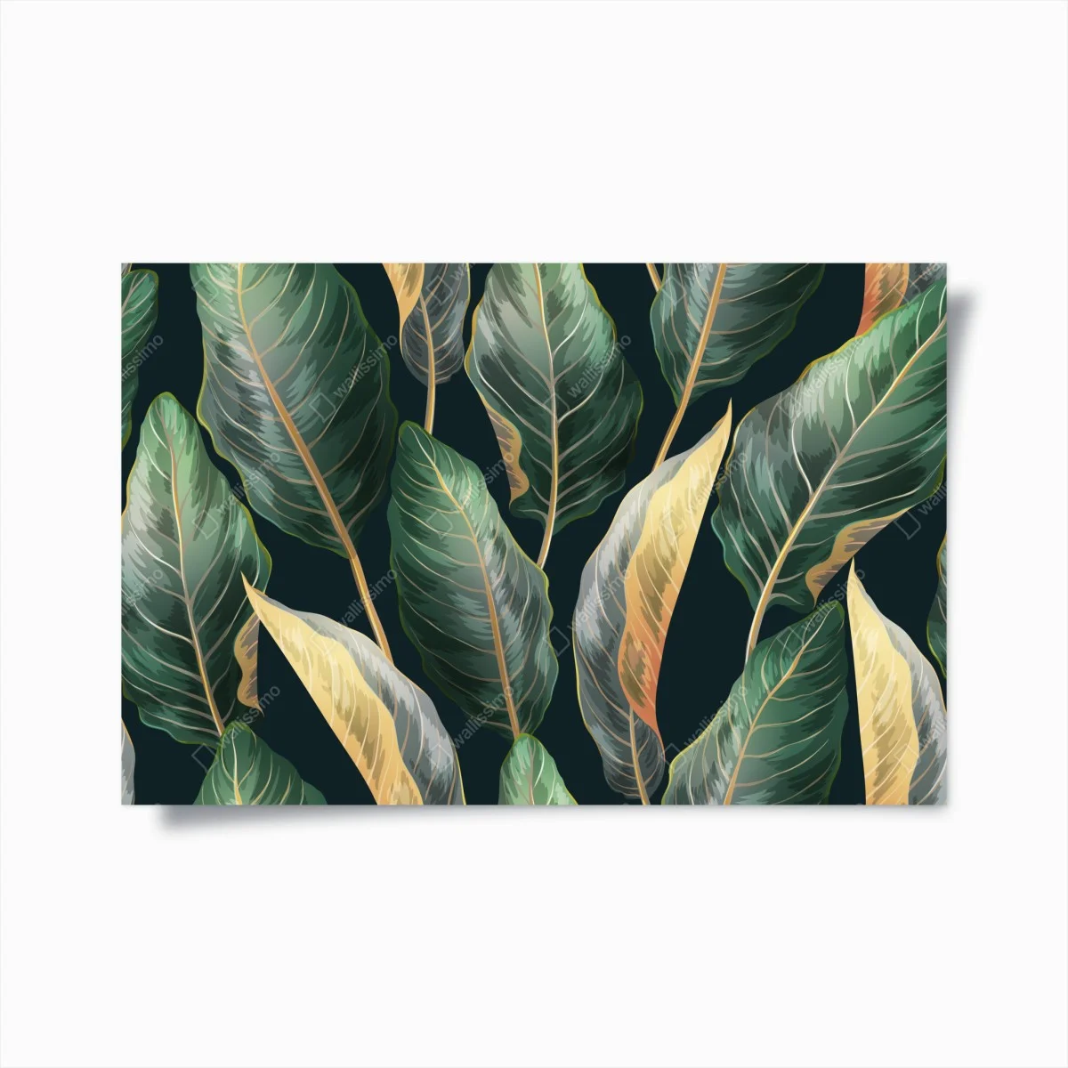 Póster diseño tropical de hojas exóticas sobre fondo oscuro – Pixers® Póster diseño tropical de hojas exóticas sobre fondo oscuro – Pixers®