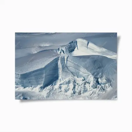Póster paisaje glacial abstracto en tonos azules y blancos – Pixers®