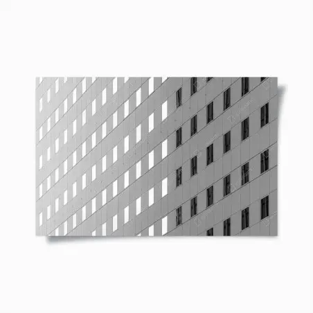 Póster fachada geométrica en blanco y negro – Pixers®