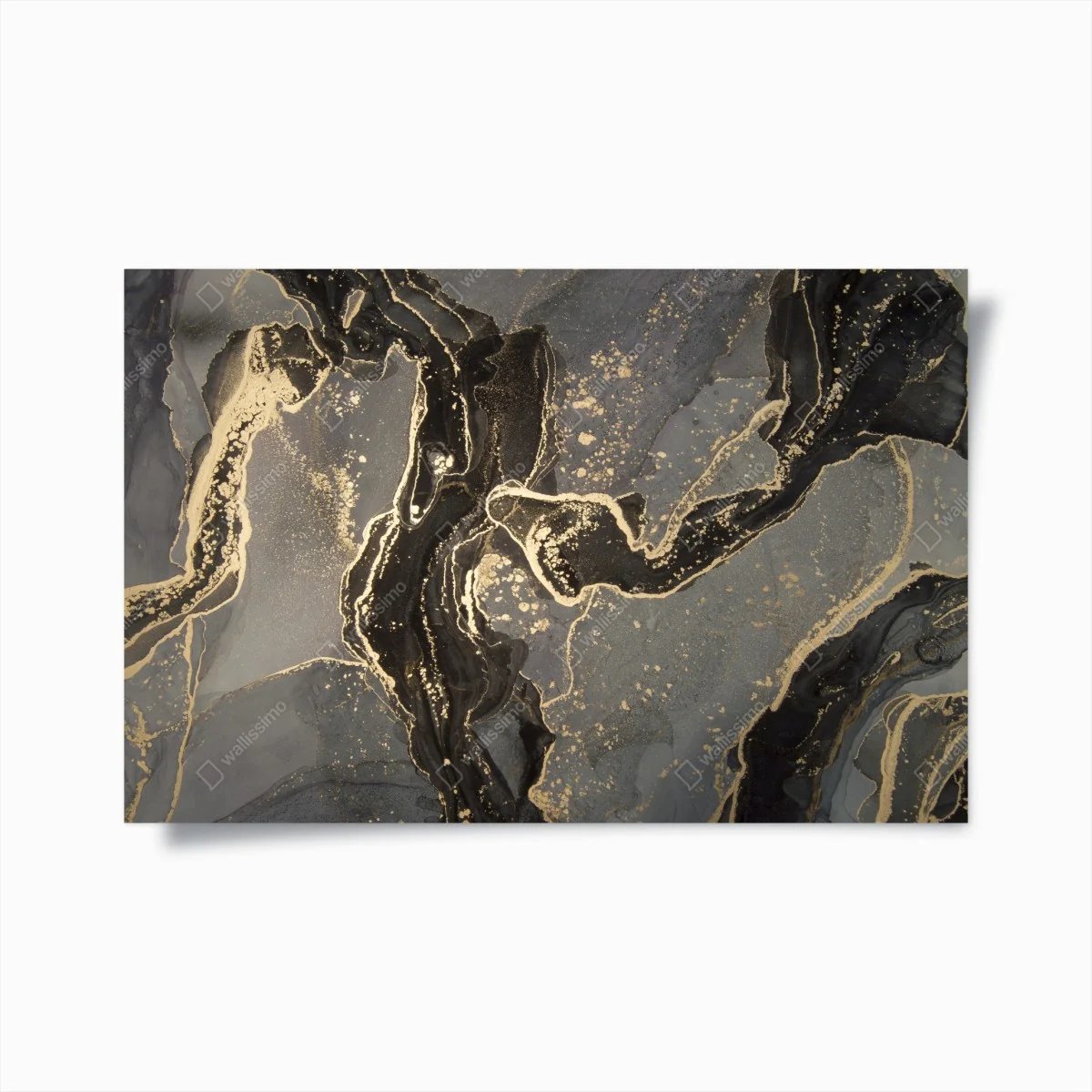 Póster mármol abstracto en dorado y negro – Pixers® Póster mármol abstracto en dorado y negro – Pixers®