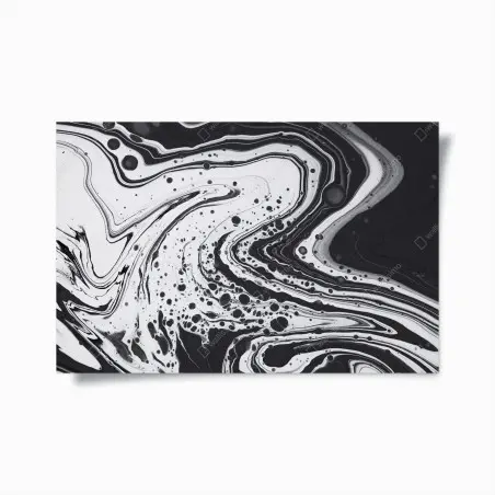Póster mármol fluido en blanco y negro – Pixers®