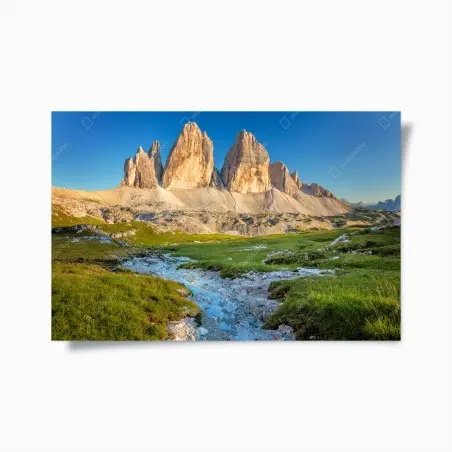 Póster amanecer en Tre Cime di Lavaredo, Dolomitas – Pixers®