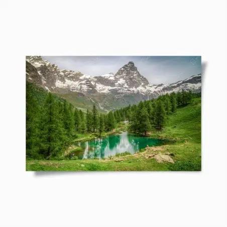 Póster serenidad en el Lago Blu de Cervinia – Pixers®
