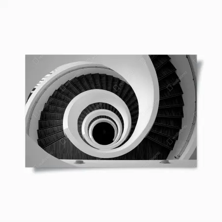 Póster escalera en espiral vista desde arriba – Pixers®