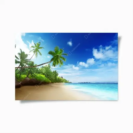 Póster atardecer tropical en Mahé, Seychelles – Pixers®