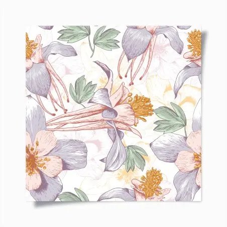 Póster diseño floral vintage en tonos pastel – Pixers®