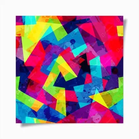 Póster explosión geométrica de color – Pixers®