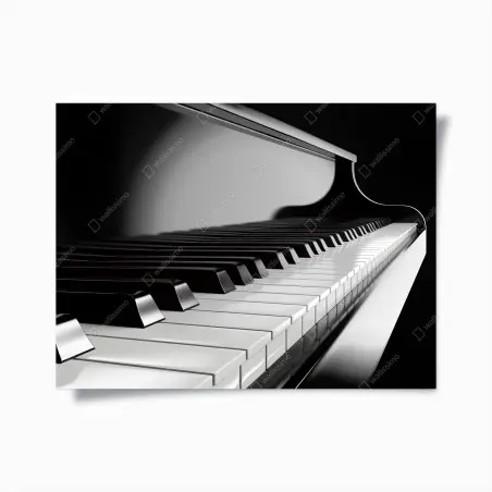Póster teclas de piano en blanco y negro – Pixers®