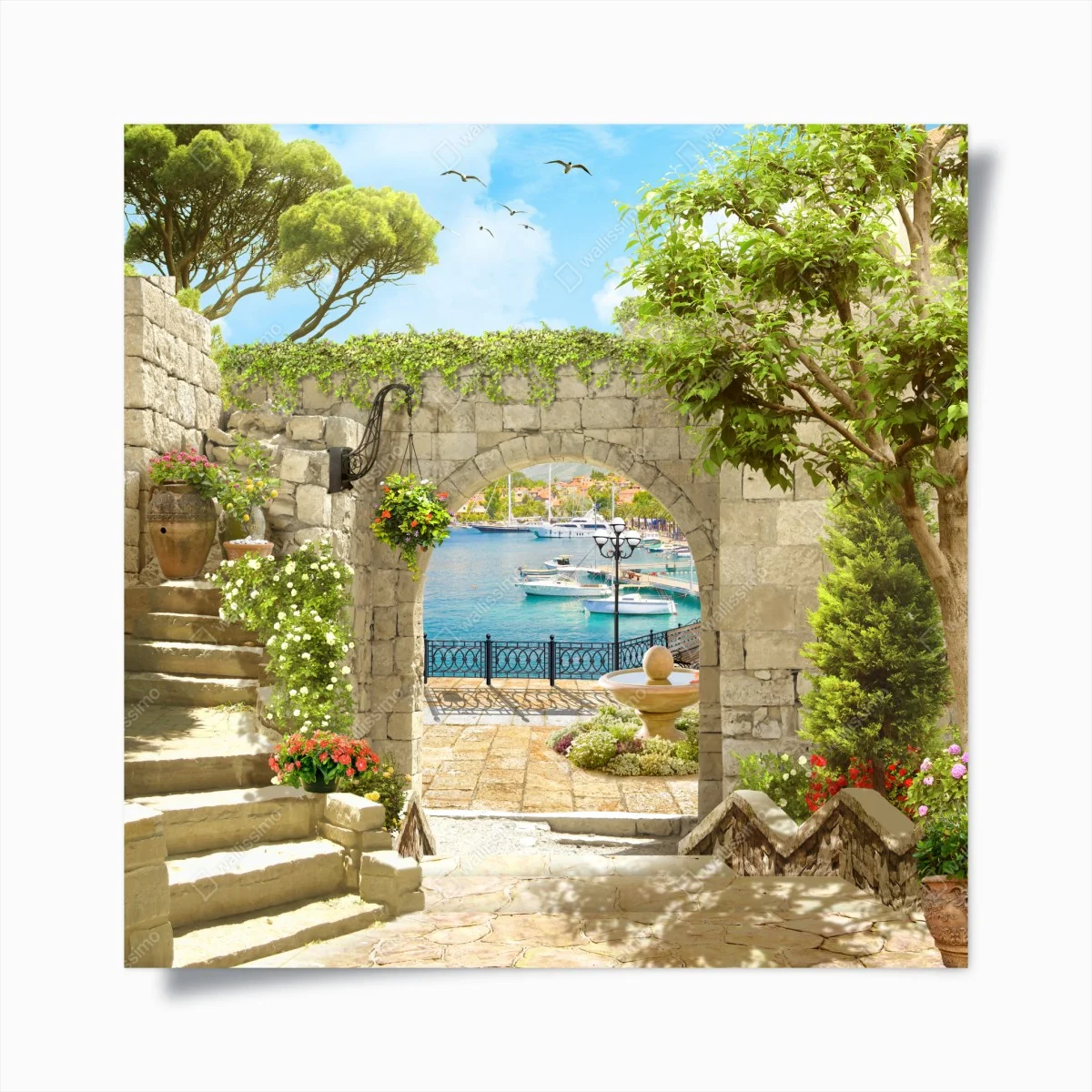 Póster rincón mediterráneo junto al puerto – Pixers® Póster rincón mediterráneo junto al puerto – Pixers®