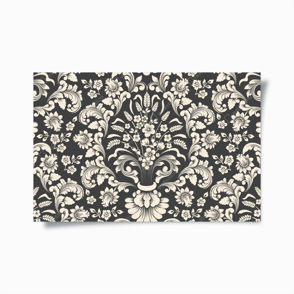 Póster motivo damasco floral en tonos crema y gris oscuro – Pixers® Póster motivo damasco floral en tonos crema y gris oscuro – Pixers®