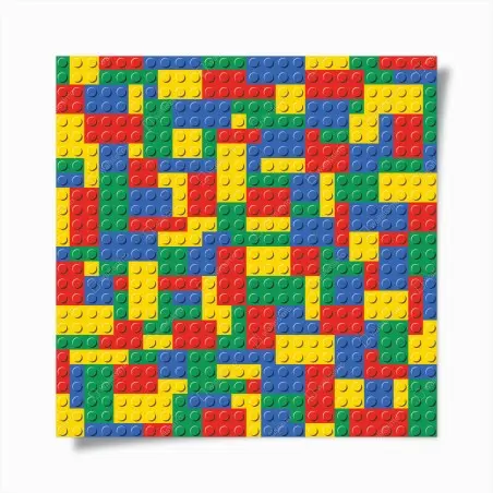 Póster mural de ladrillos de juguete multicolor – Pixers®