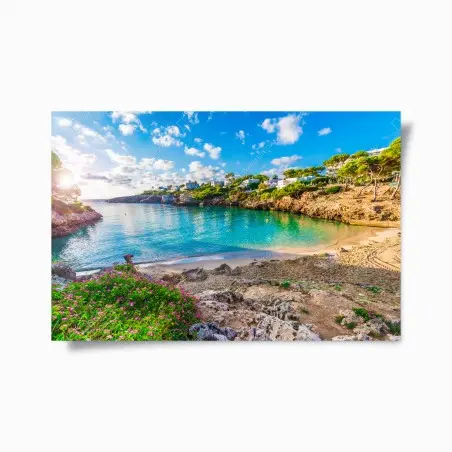 Póster amanecer en Cala Esmeralda, Mallorca – Pixers®
