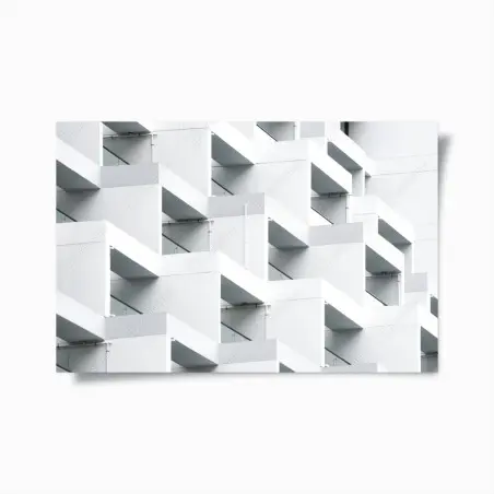 Póster patrón arquitectónico blanco y minimalista – Pixers®
