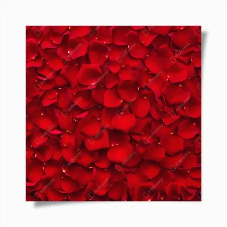 Póster arte decorativo de pétalos de rosa rojos – Pixers®