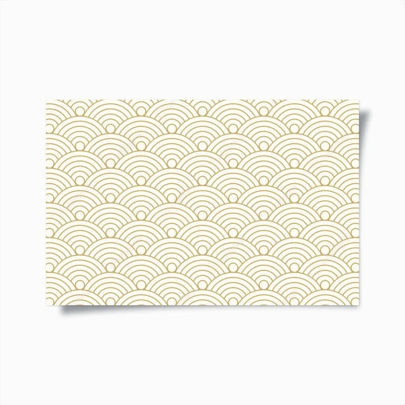 Póster patrón semicircular dorado minimalista