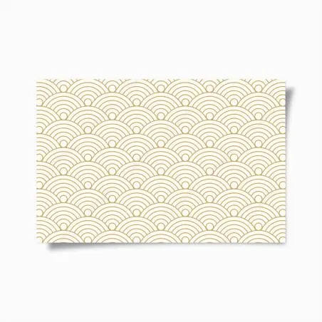 Póster patrón semicircular dorado minimalista – Pixers®