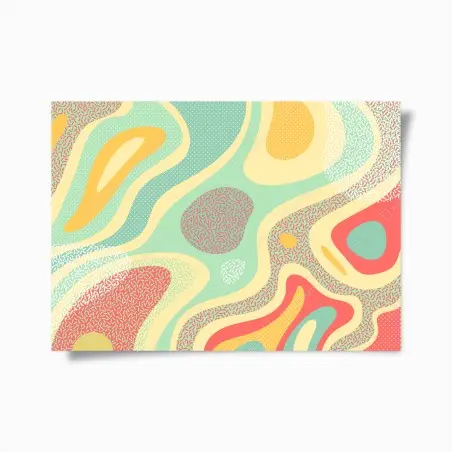 Póster diseño abstracto orgánico en tonos pastel – Pixers®