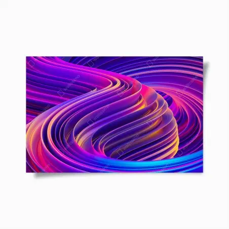 Póster ondas cromáticas en espiral – Pixers®