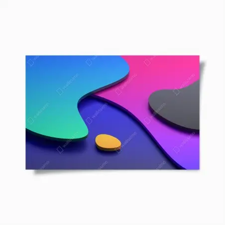 Póster composición abstracta en degradado – Pixers®