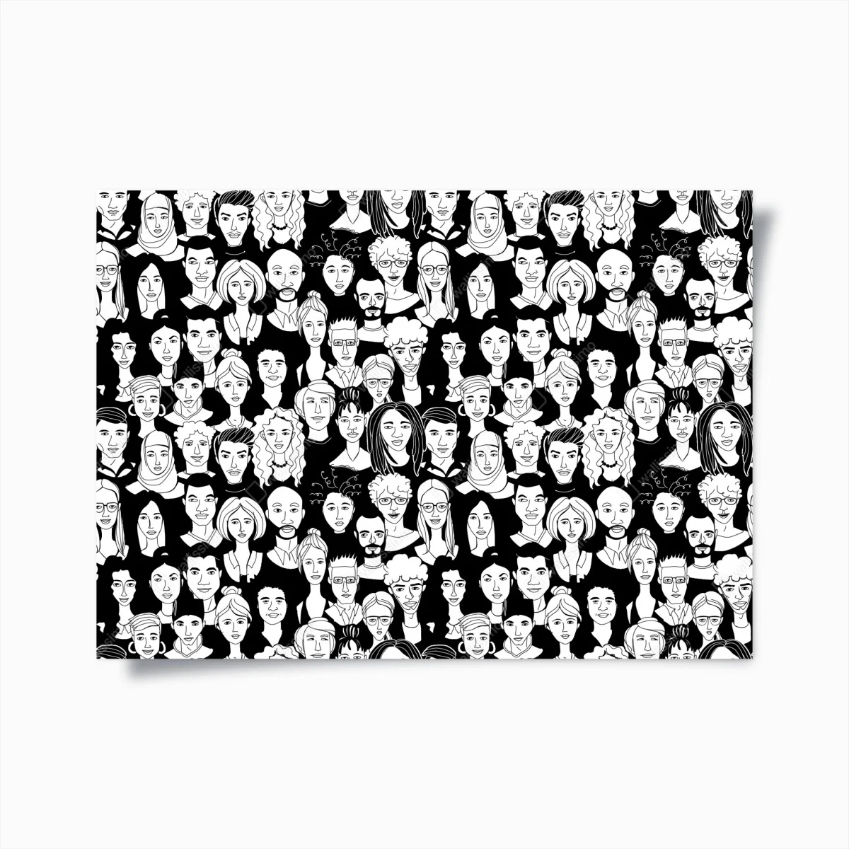 Póster mosaico de rostros diversos en blanco y negro – Pixers® Póster mosaico de rostros diversos en blanco y negro – Pixers®