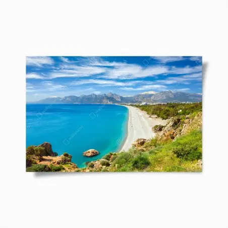 Póster panorama costero de Konyaalti, Antalya – Pixers®