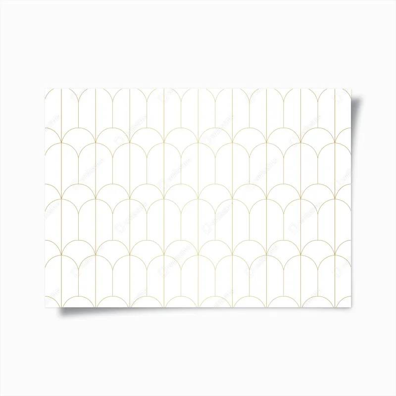 Póster patrón geométrico art déco dorado minimalista