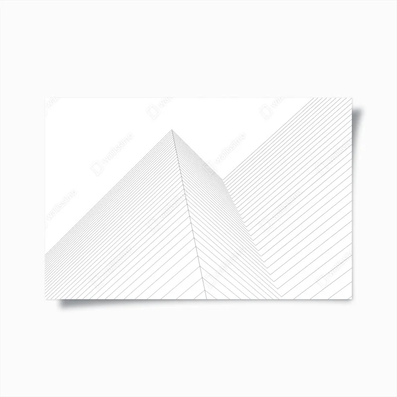 Póster composición geométrica de líneas minimalistas