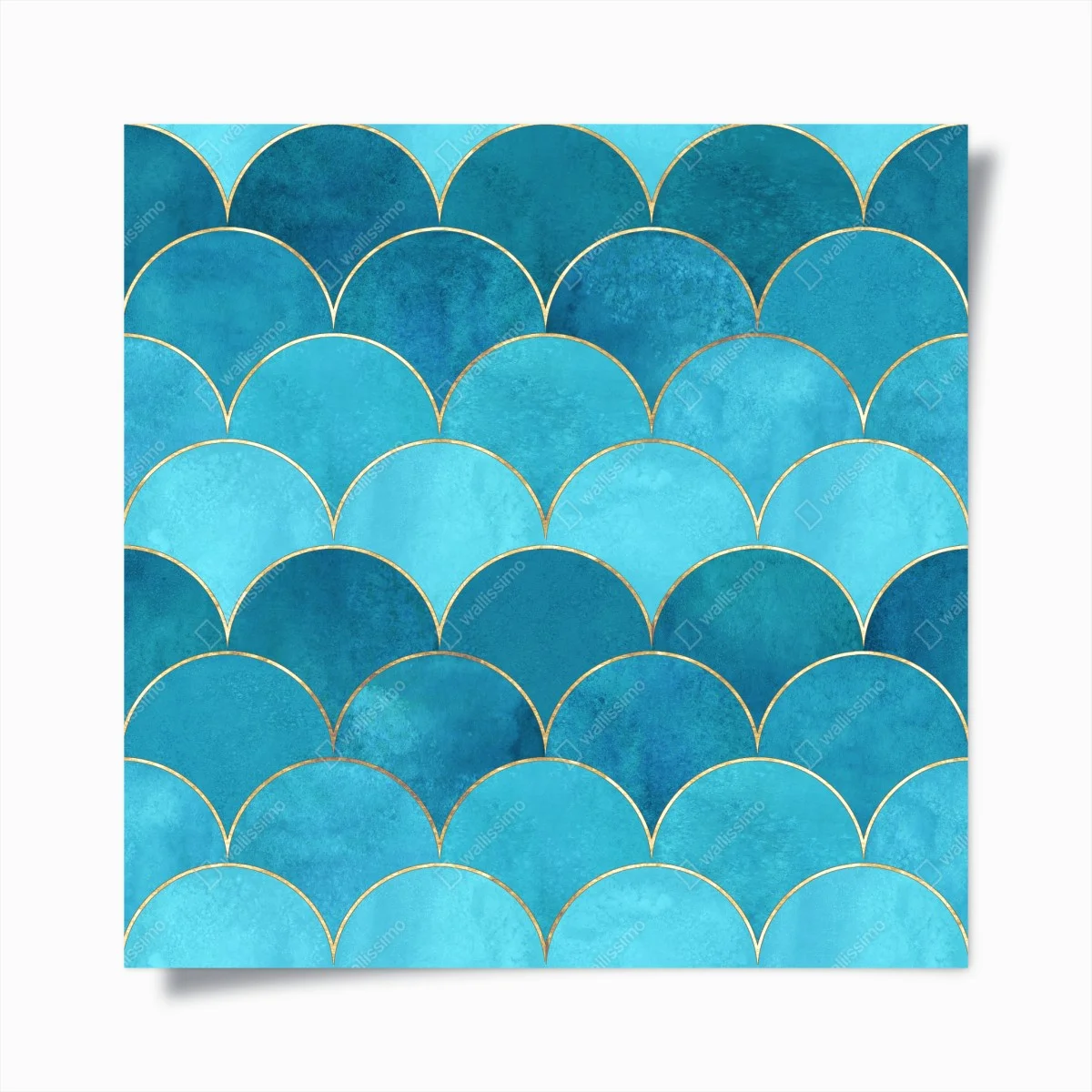 Póster patrón de escamas marinas turquesa con detalles dorados – Pixers® Póster patrón de escamas marinas turquesa con detalles dorados – Pixers®