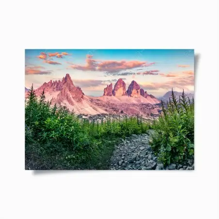 Póster amanecer en Tre Cime di Lavaredo, Dolomitas – Pixers®