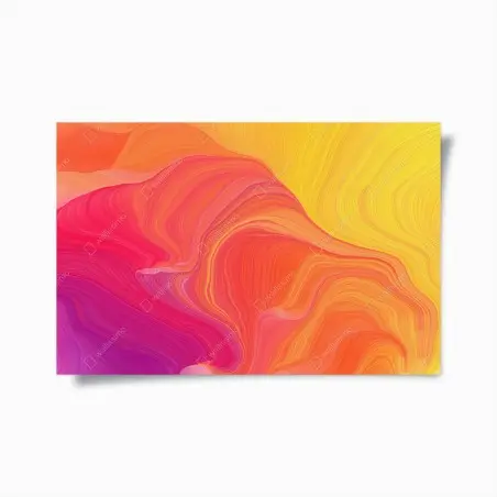 Póster ondas cálidas en degradado vibrante – Pixers®