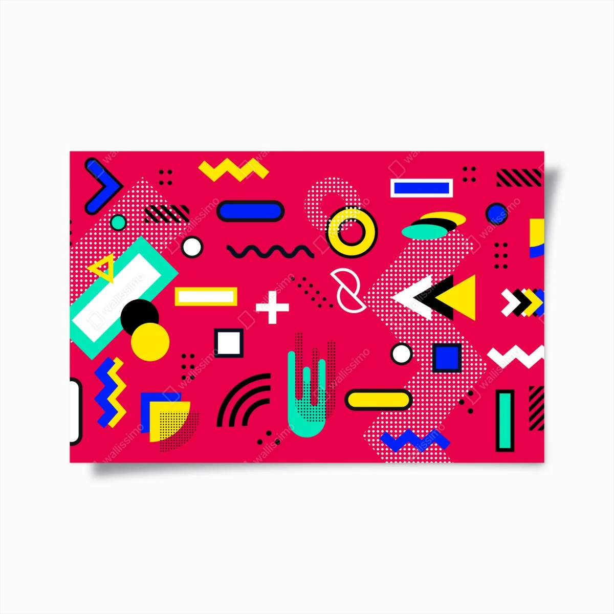 Póster diseño geométrico pop sobre fondo fucsia – Pixers® Póster diseño geométrico pop sobre fondo fucsia – Pixers®