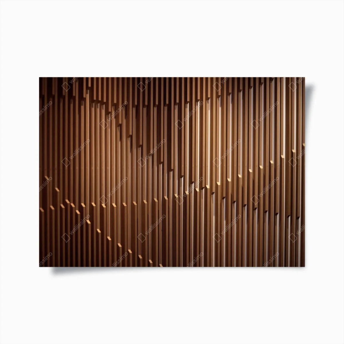 Póster pared de listones de madera con patrón geométrico – Pixers® Póster pared de listones de madera con patrón geométrico – Pixers®