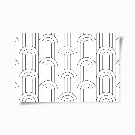 Póster patrón de arcos geométricos minimalista – Pixers®