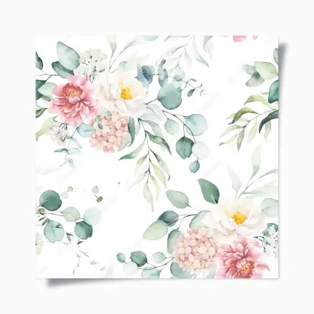 Póster sofisticado estampado floral en acuarela – Pixers®