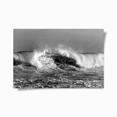 Póster olas rompiendo en blanco y negro – Pixers®