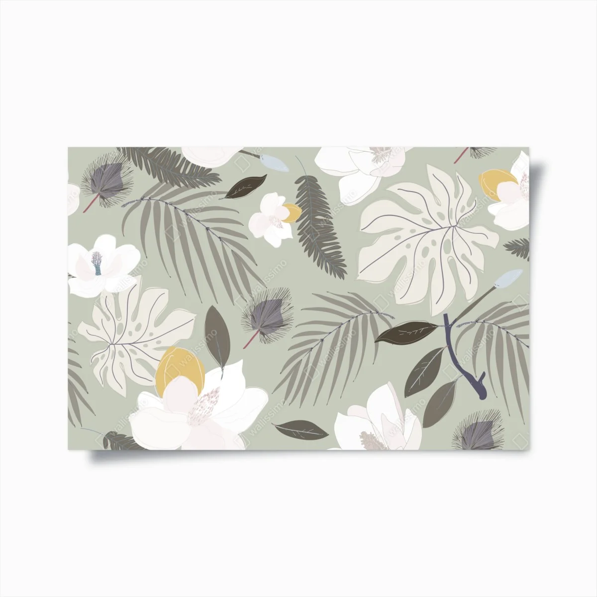 Póster patrón botánico de magnolias y hojas tropicales – Pixers® Póster patrón botánico de magnolias y hojas tropicales – Pixers®