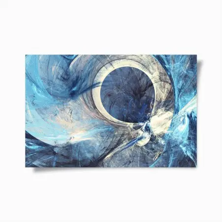 Póster vórtice fractal azul en movimiento – Pixers®