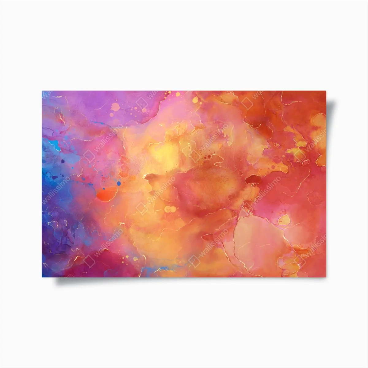 Póster arte abstracto en tonos cálidos y fríos con vetas doradas – Pixers® Póster arte abstracto en tonos cálidos y fríos con vetas doradas – Pixers®