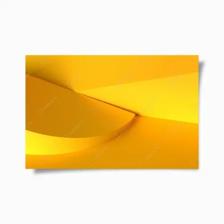 Póster composición geométrica amarilla minimalista – Pixers®