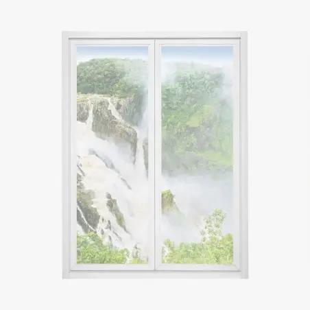 Pegatina para ventana cataratas Barron Falls en la selva tropical – Pixers®