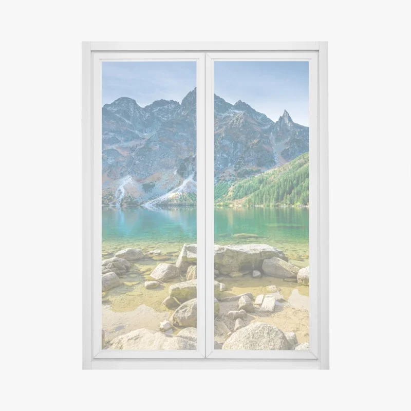Pegatina para ventana serenidad alpina en Morskie Oko