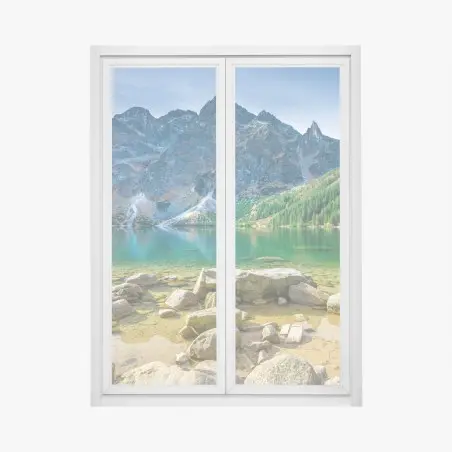 Pegatina para ventana serenidad alpina en Morskie Oko – Pixers®