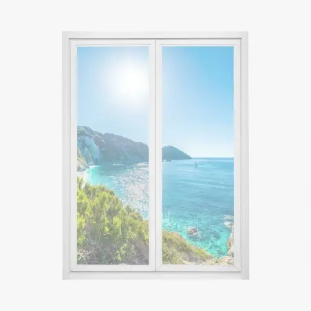 Pegatina para ventana panorámica costera de Sansone en la isla de Elba – Pixers®